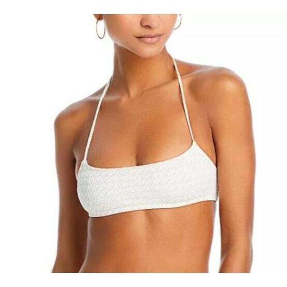 Solid & Striped x Sofia Richie Grainge White/Gold The Odessa Bikini Top XS NWT